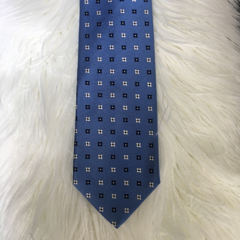 Brooks Brothers Mini Flower Blue Silk Tie